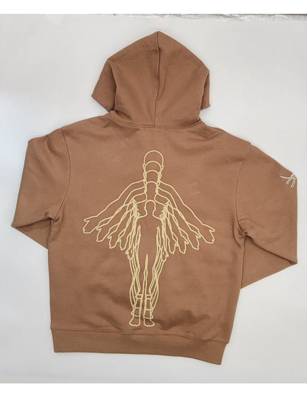 NWT lightly distressed mauve Brown Graphic Pullover Hoodie - Almost SomeDay XL